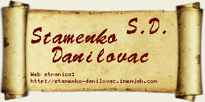 Stamenko Danilovac vizit kartica